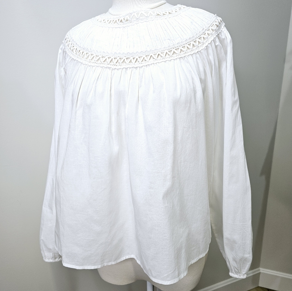 Merlette pintucket smocked top.